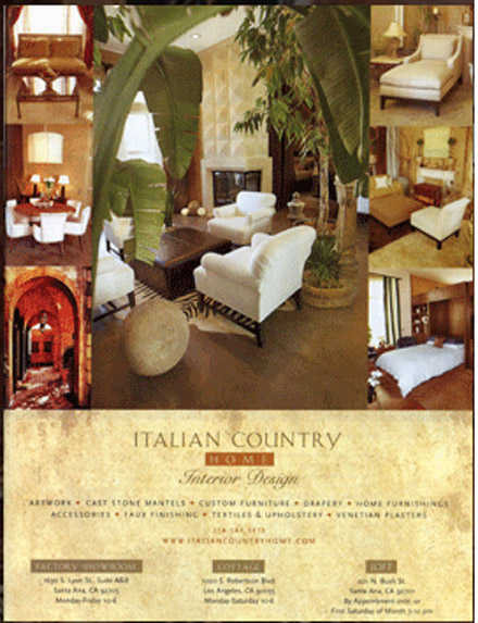 Italian Country Home Advertisement