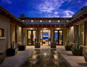 Courtyard Contemporary Spanish Exterior Design