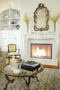 Glass fireplace Interior Design