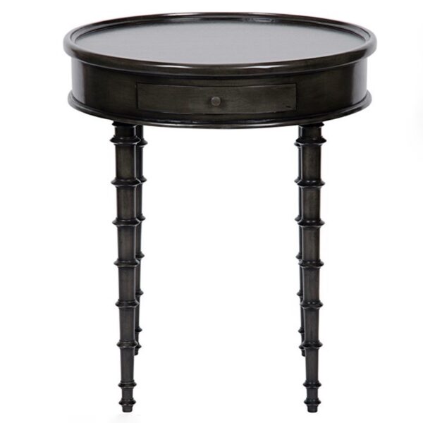 Beatrix Side Table Pale Front View Noir Furniture