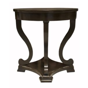 Bilbao Round End Table Distressed Brown Noir