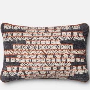 Grey Rust African Kidney Pillow