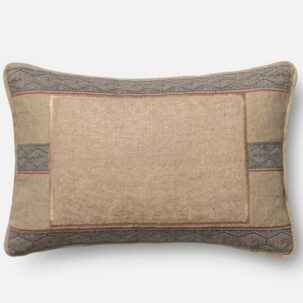 Blue Tan Red Kidney Pillow