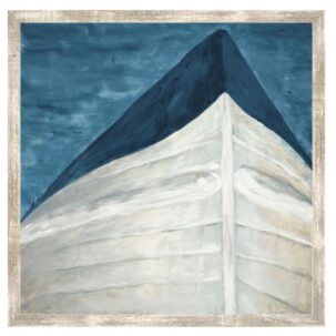 Blue and White Boat Art 1