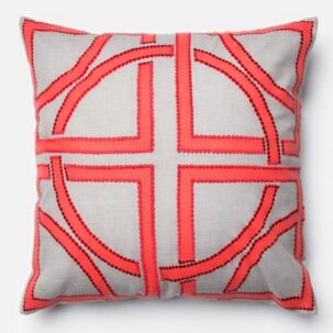 Coral Grey Pillow