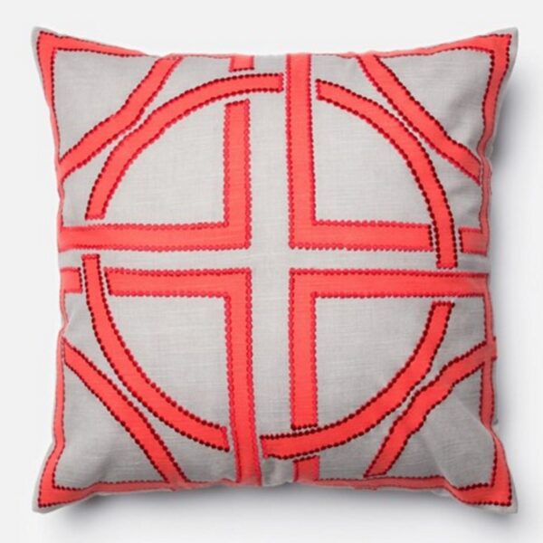 Coral Grey Pillow