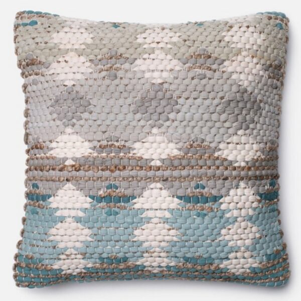 Grey Blue Beige Pillow