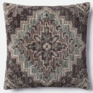 Grey Teal Pillow