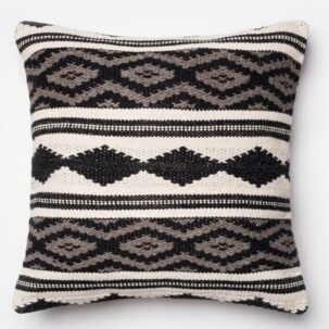 Grey White Black Pillow