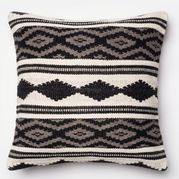 Grey White Black Pillow