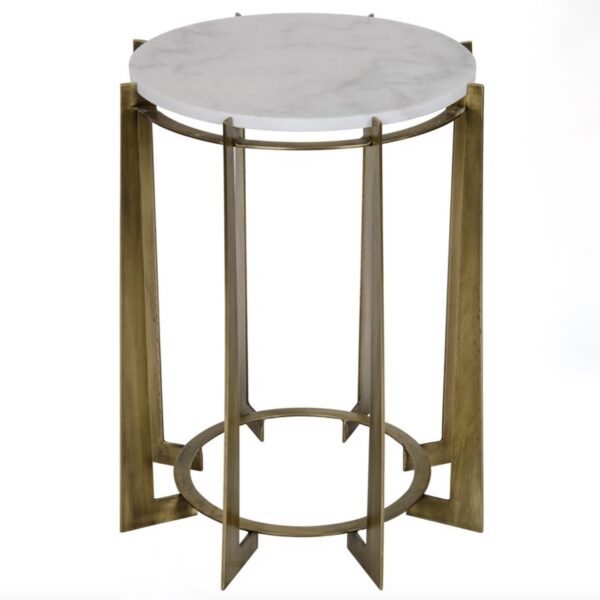 Herbert Side Table Antique Brass Noir