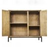 Jones 2 Door Sideboard Open View Noir
