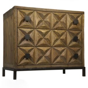 Jones 3 Drawer Sideboard Side View Noir Furniture