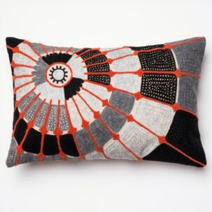 Orange Grey White Black Kidney Pillow