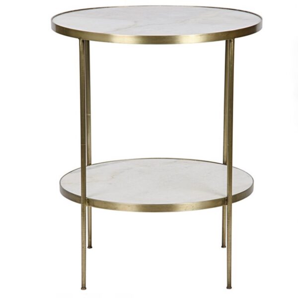 Rivoli Side Table Antique Brass Noir