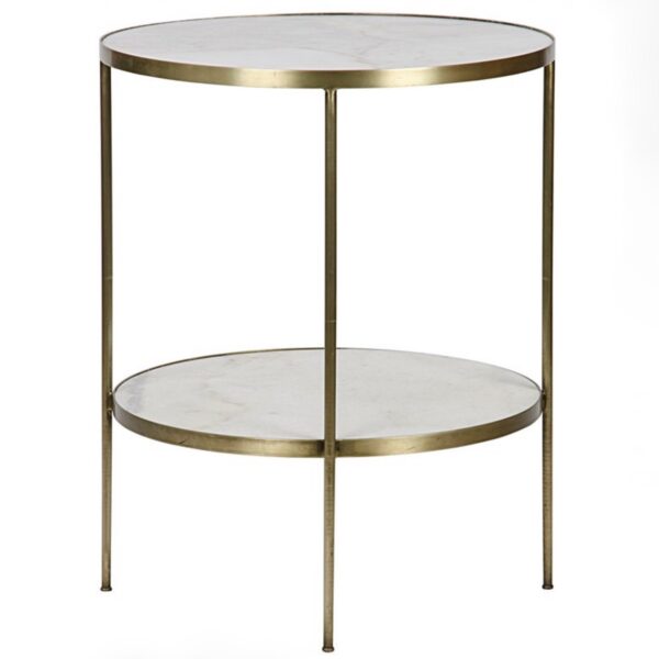 Rivoli Side Table Antique Brass Noir