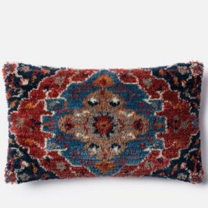 Red Blue Grey Kidney Pillow