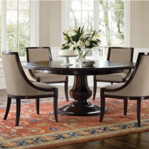 Sienna Round Dining Table Room View Brownstone Furniture