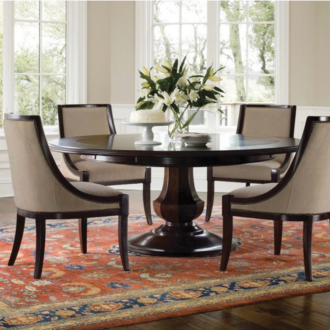 обеденный стол barnes round dining table