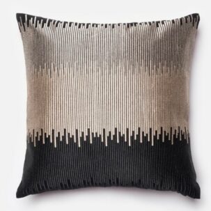 Silver Black Pillow