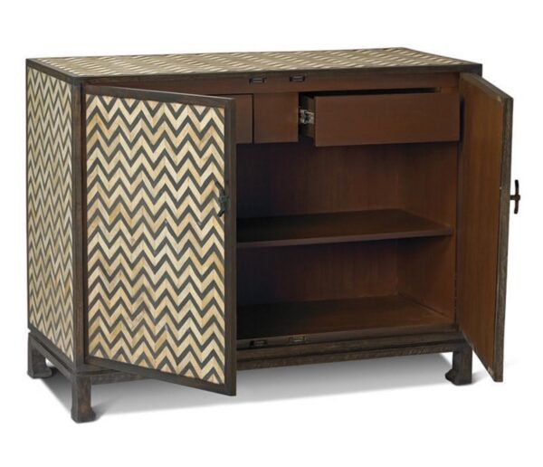 Tangier Herringbone Accent Chest Detail Brownstone Furniture