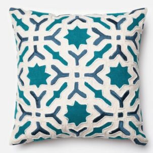 Teal Ivory Pillow