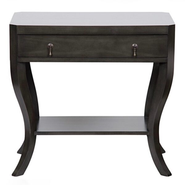 Weldon Side Table Pale Front View Noir