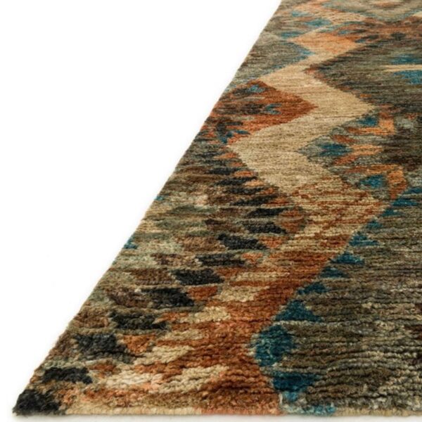 Xavier Tobacco Blue Rug Loloi XV-07 Detail