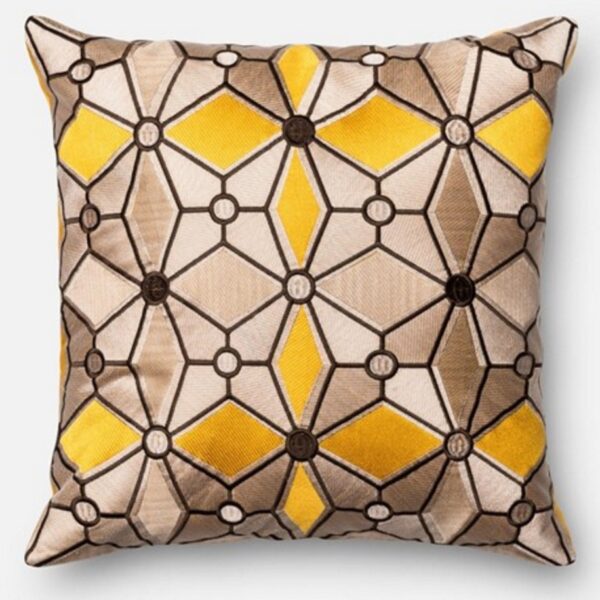 Yellow Beige Grey Pillow